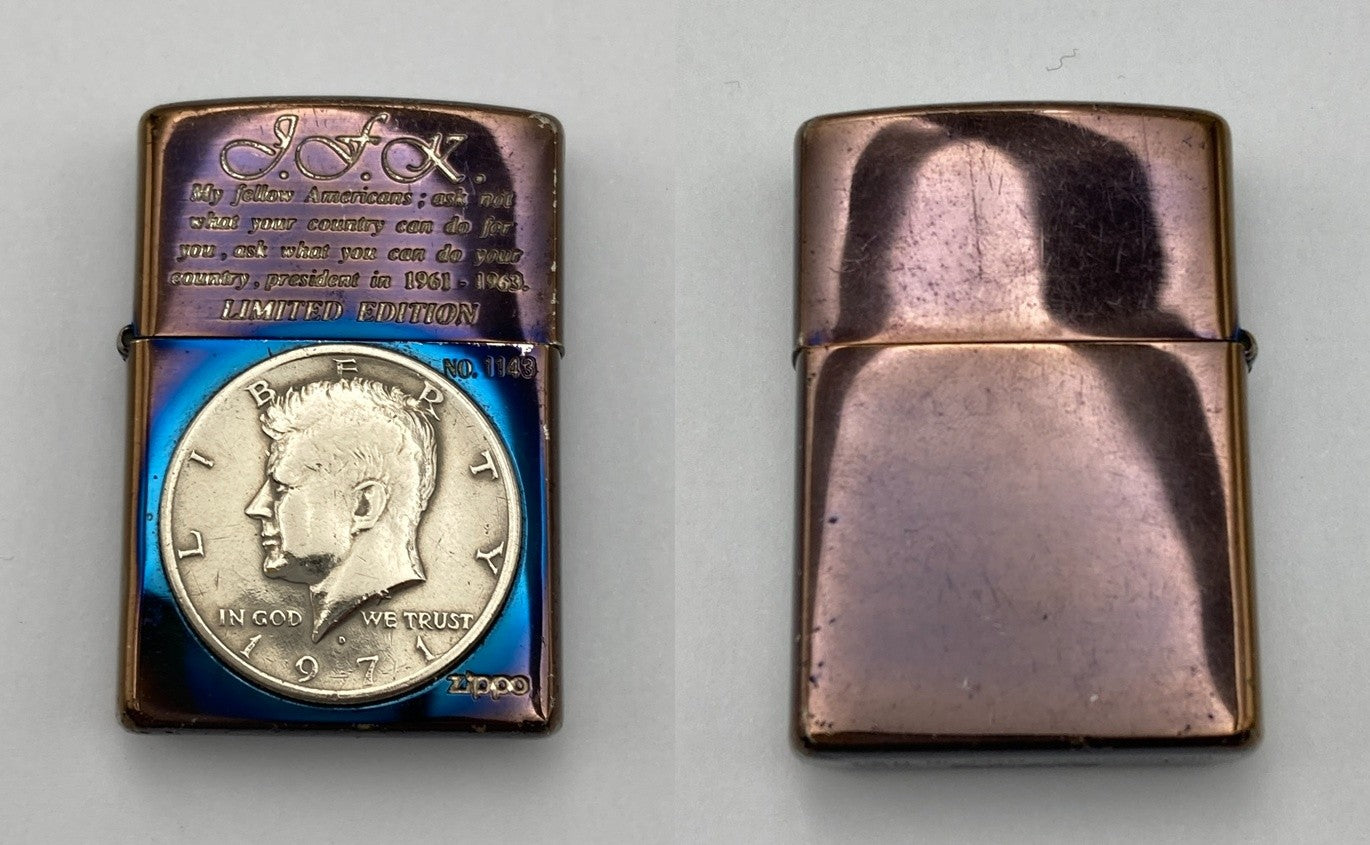 ZIPPO ジョン・F・ケネディ リミテッドエディション No.1143 ジッポーライター 中古 D4