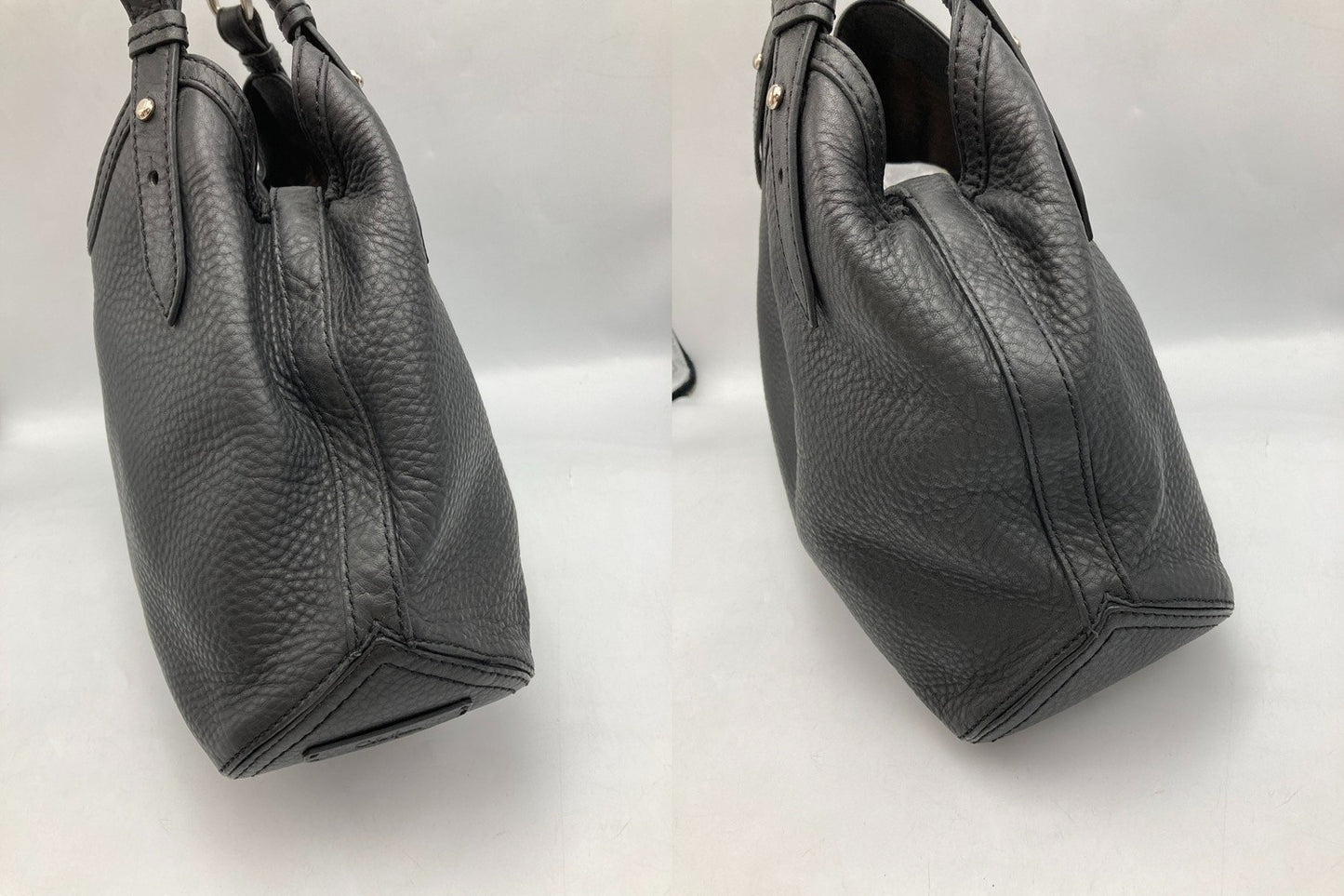 COLE HAAN コールハーン レザー トートバッグ レディース ブラック 中古 D4