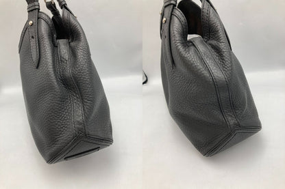 COLE HAAN コールハーン レザー トートバッグ レディース ブラック 中古 D4