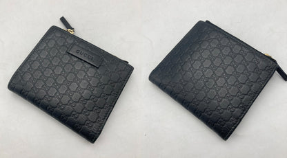 GUCCI グッチ マイクログッチシマ レザー 2つ折り財布 510318 中古 D4