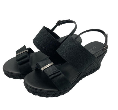 JILL STUART shoe ジルスチュアート リボンモチーフ プラットフォームジュートサンダル 24.0cm 中古 D4