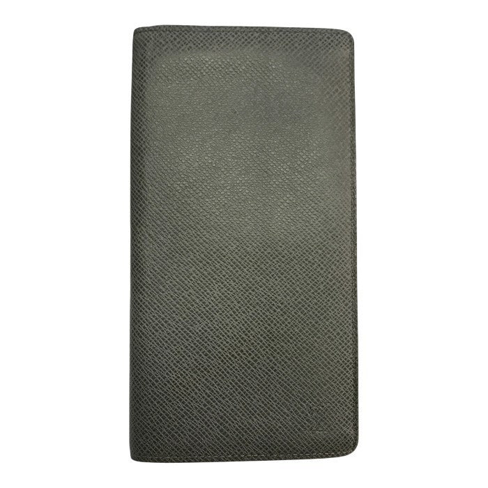 LOUIS VUITTON ルイヴィトン タイガ ポルトフォイユブラザ 長財布 メンズ 2つ折り シンプル 定番 グレー M32653 中古 T1