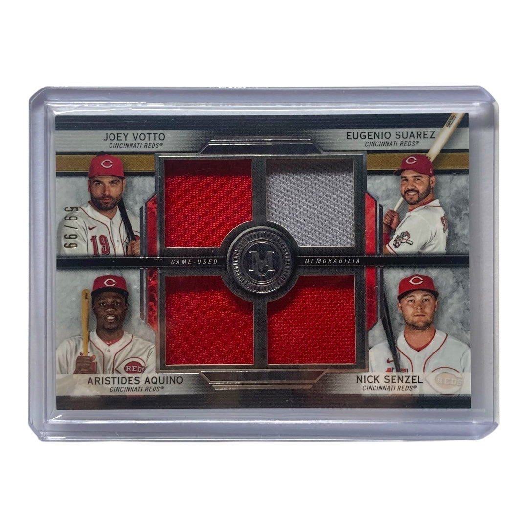 TOPPS MLBカード MUSEUM COLLECTION JOEY VOTTO EUGENIO SUAREZ ARISTIDES AQUINO NICK SENZEL REDS 59/99 #FPR-VSAS 中古 IT2