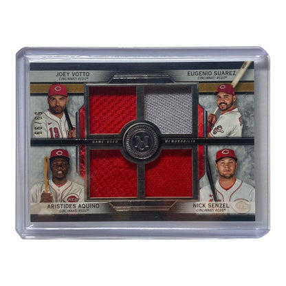 TOPPS MLBカード MUSEUM COLLECTION JOEY VOTTO EUGENIO SUAREZ ARISTIDES AQUINO NICK SENZEL REDS 59/99 #FPR-VSAS 中古 IT2