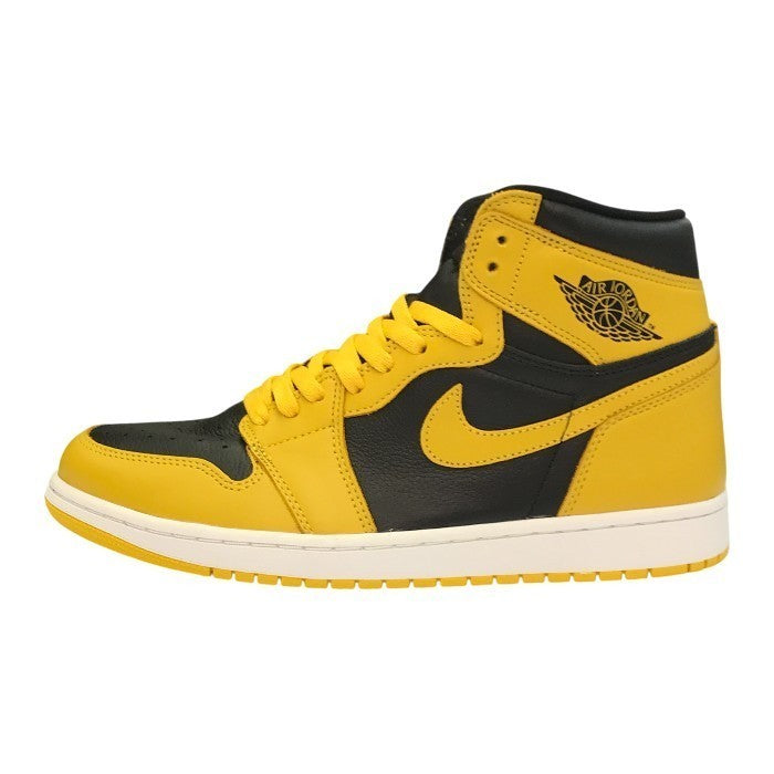NIKE AIR JORDAN 1 RETRO HIGH OG スニーカー メンズ ハイカット エアジョーダン イエロー/ブラック 28.5cm 555088-701 中古 T1