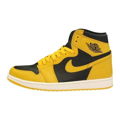 NIKE AIR JORDAN 1 RETRO HIGH OG スニーカー メンズ ハイカット エアジョーダン イエロー/ブラック 28.5cm 555088-701 中古 T1