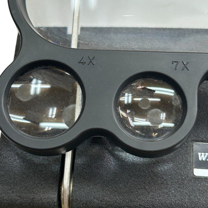 WIDE VIEW STAND ワイドビュースタンド 折りたたみスタンドルーペ 虫眼鏡 拡大鏡 卓上 4倍 7倍 中古 W４