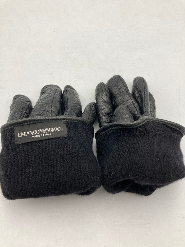 EMPORIO ARMANI エンポリオアルマーニ レザー 手袋 サイズM 中古 D4