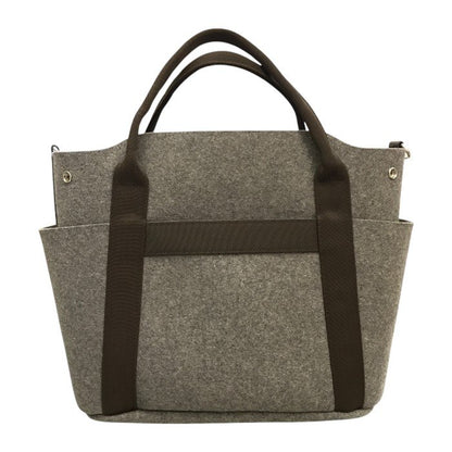HERMES エルメス サックドパンサージュ トートバッグ ユニセックス フェルト ソーエルメス 限定 2way グレー/ブラウン 中古 T1