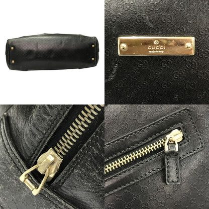 GUCCI グッチ ハンドバッグ レディース レザー セミショルダーバッグ トート ゴールド金具 ブラック 002 1115 中古 T1