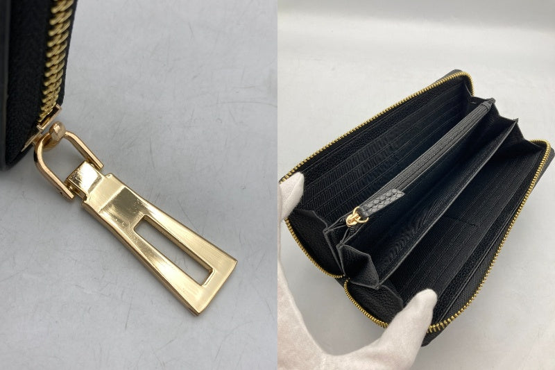RODANIA ロダニア ダイヤモンドパイソン ラウンドファスナー 長財布 RDOP276BK 中古 D4