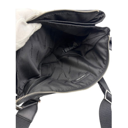 Calvin Klein カルバンクライン ナイロン ショルダーバック 鞄 レディース ブラック 中古 W1