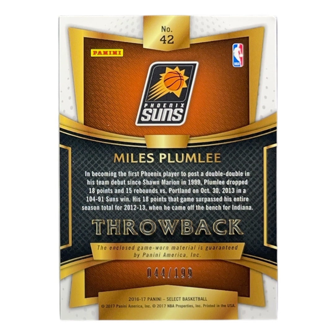 PANINI NBAカード SELECT MILES PLUMLEE PHOENIX SUNS /199 #42 中古 IT2