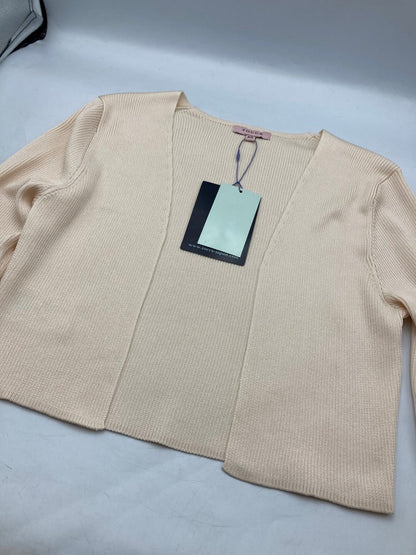 TOCCA トッカ エコファー付き ボレロ カーディガン 488445 サイズXS アイボリーピンク 中古 D4