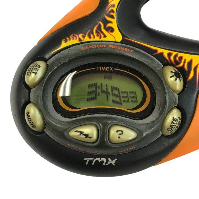 TIMEX TMX トゥームレイダー グリップクリップ ウォッチ ユニセックス 懐中時計 カラビナ ララ・クロフト コレクション ブラック/オレンジ 中古 T1