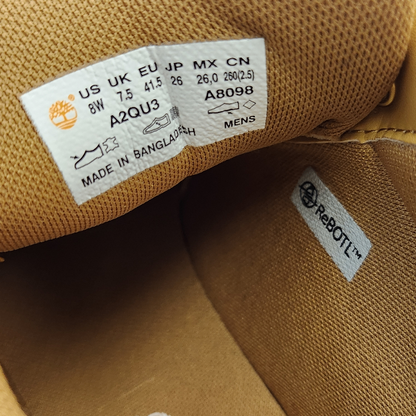 Timberland ティンバーランド BRIDGTON CHUKKA ブリッジトン チャッカ スニーカー メンズ ハイカット ヌバック WHEAT NUBUCK ブラウン 26cm A2QU3 中古 T1