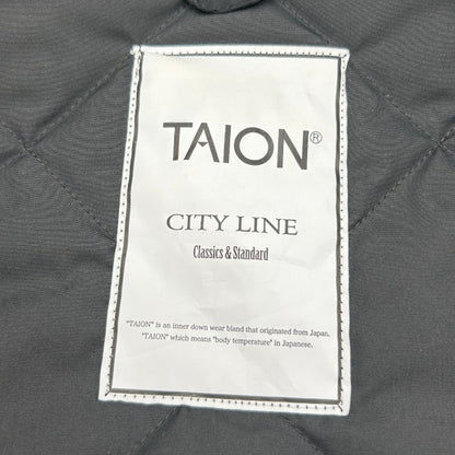 TAION タイオン キルティング ダウン ジャケット ブラック レディース アウター 冬 フード 中古 W４