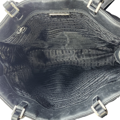 PRADA プラダスポーツ トートバッグ レディース ショルダー メッシュ 肩掛け 裏地あり レザー ブラック 中古 T1