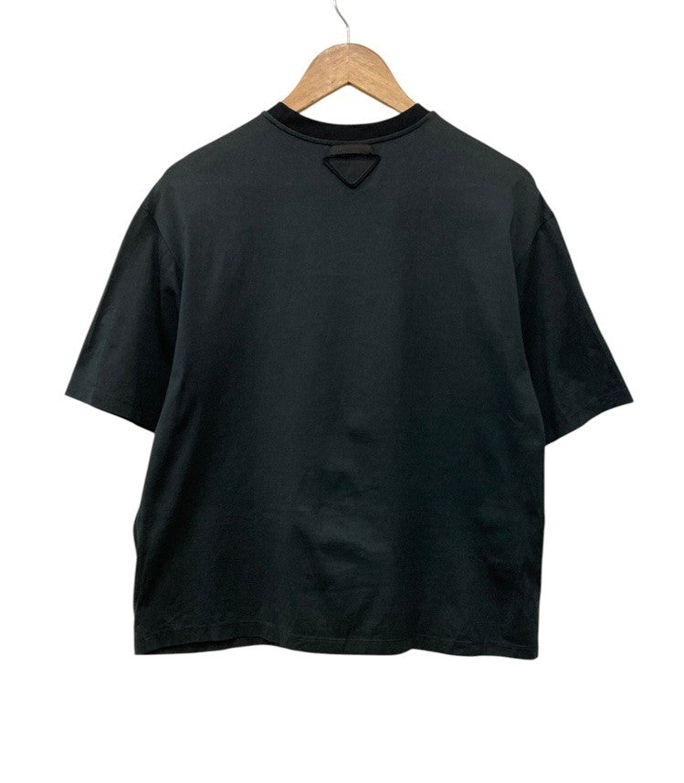 PRADA プラダ ネオン バナナトライアングル グラフィック プリントTシャツ サイズXS メンズ 中古 D4