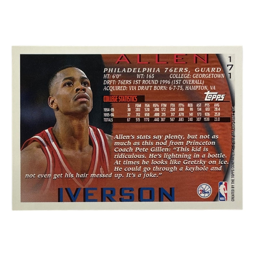 TOPPS NBAカード CHROME ALLEN IVERSON PHILADELPHIA 76ERS #171 中古 IT2