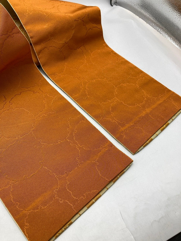 半幅帯 矢羽 矢羽根模様 中古 D4