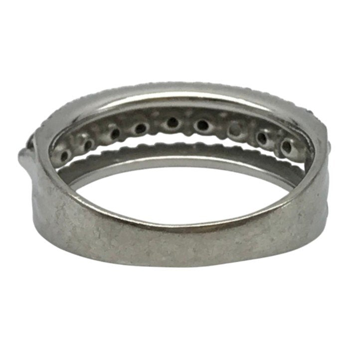K18WG ブラックダイヤモンド1.00ct リング レディース ホワイトゴールド 13号 中古 T1