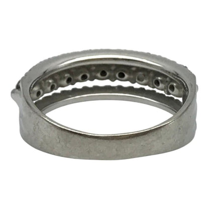 K18WG ブラックダイヤモンド1.00ct リング レディース ホワイトゴールド 13号 中古 T1