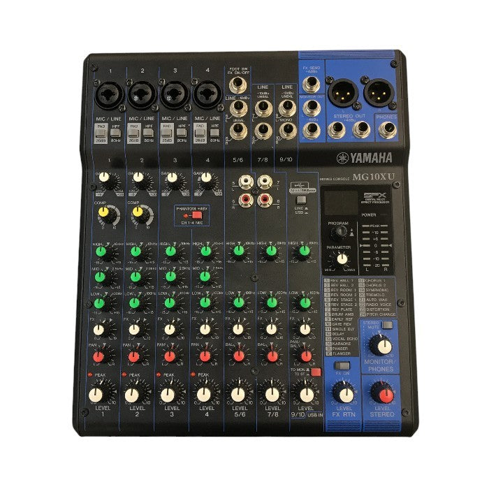 YAMAHA ヤマハ 10チャンネルミキシングコンソール ブラック レコーディング 音楽制作 USB接続 MG10XU 中古 T1