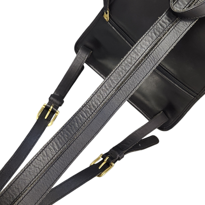 COACH コーチ リュック レディース レザー オールド ヴィンテージ ターンロック バックパック ブラック 9791 中古 T1