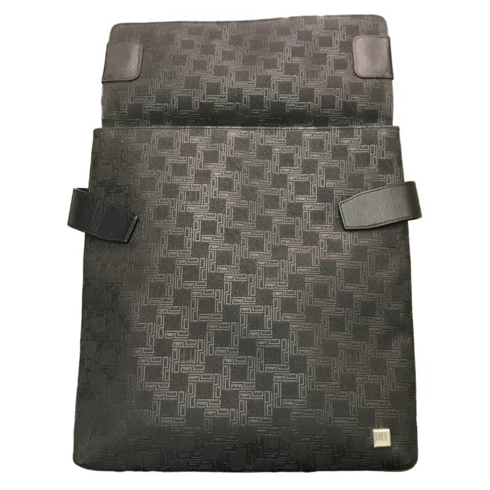Dunhill ダンヒル ディーエイト ショルダーバッグ メンズ 斜め掛け エンボス PVC マグネット ブラック 中古 T1
