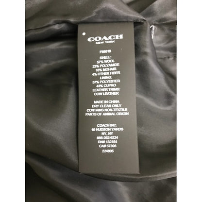 COACH コーチ チェスターコート レディース 冬 モヘヤ グレー XSサイズ 10792 アウター ウール ブランド 中古 W1