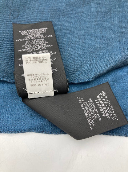 GUCCI グッチ GG柄 シルク混 ストール ネイビー 中古 D4