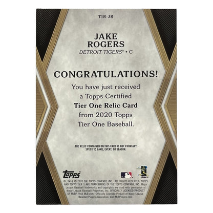 TOPPS MLBカード TIER 1 JAKE ROGERS DETROIT TIGERS /395 #T1R-JR 中古 IT2