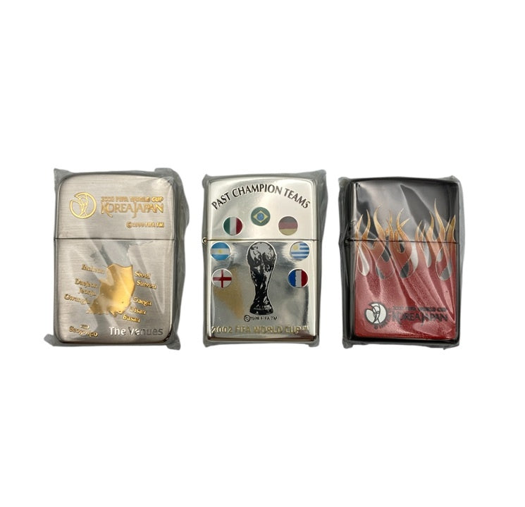Zippo 日韓ワールドカップ 2002 ジッポーライター 3点セット 中古 D4