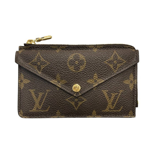 LOUIS VUITTON ルイヴィトン モノグラム ポルトカルトレクトヴェルソ コインケース ユニセックス キーリング カードケース ブラウン M69431 中古 T1
