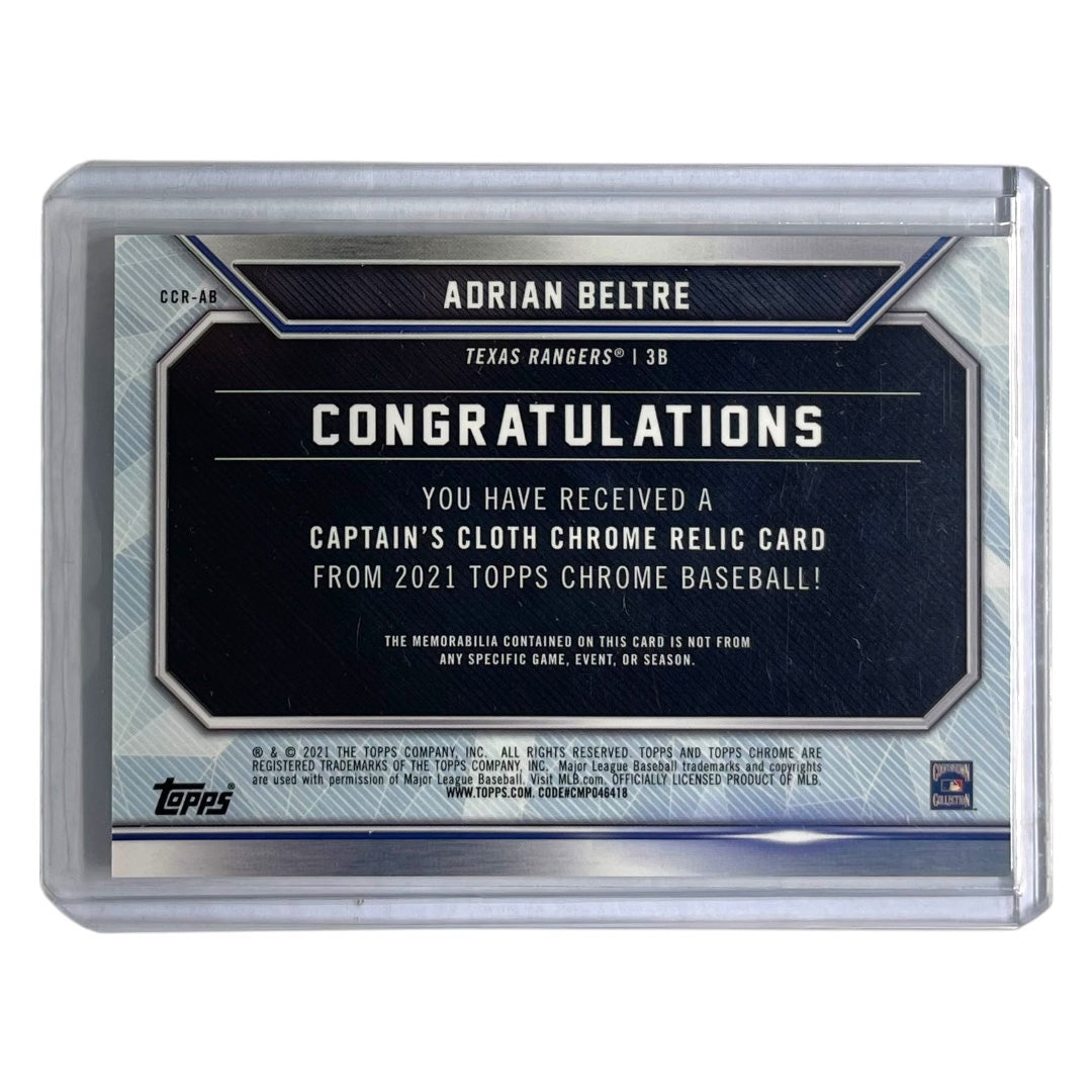 TOPPS MLBカード CHROME ADRIAN BELTRE TEXAS RANGERS /99 #CCR-AB 中古 IT2