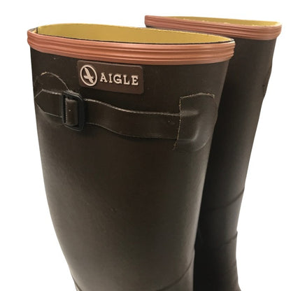 AIGLE エーグル レインブーツ 23.5cm ブラウン 37サイズ 中古 Y1