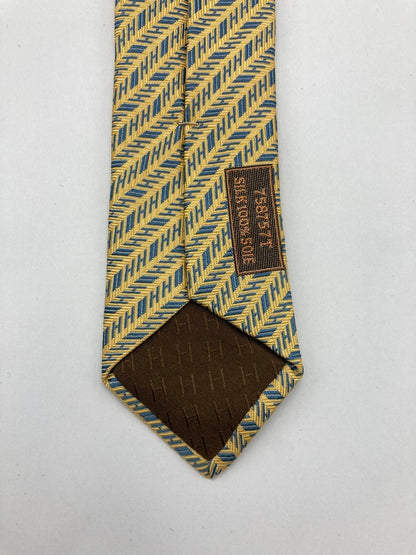 HERMES エルメス H柄 ジャガード ネクタイ シルク100％ 中古 D4