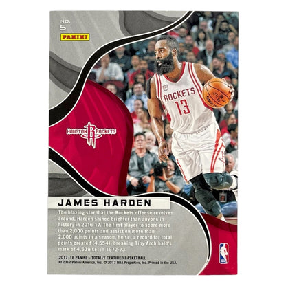 PANINI NBAカード TOTALLY CERTIFIED JAMES HARDEN HOUSTON ROCKETS #5 中古 IT2