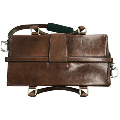 masumi マスミ カメラバッグ レザー 本革 ヴィンテージ ハード ショルダー ブラウン 中古 T1