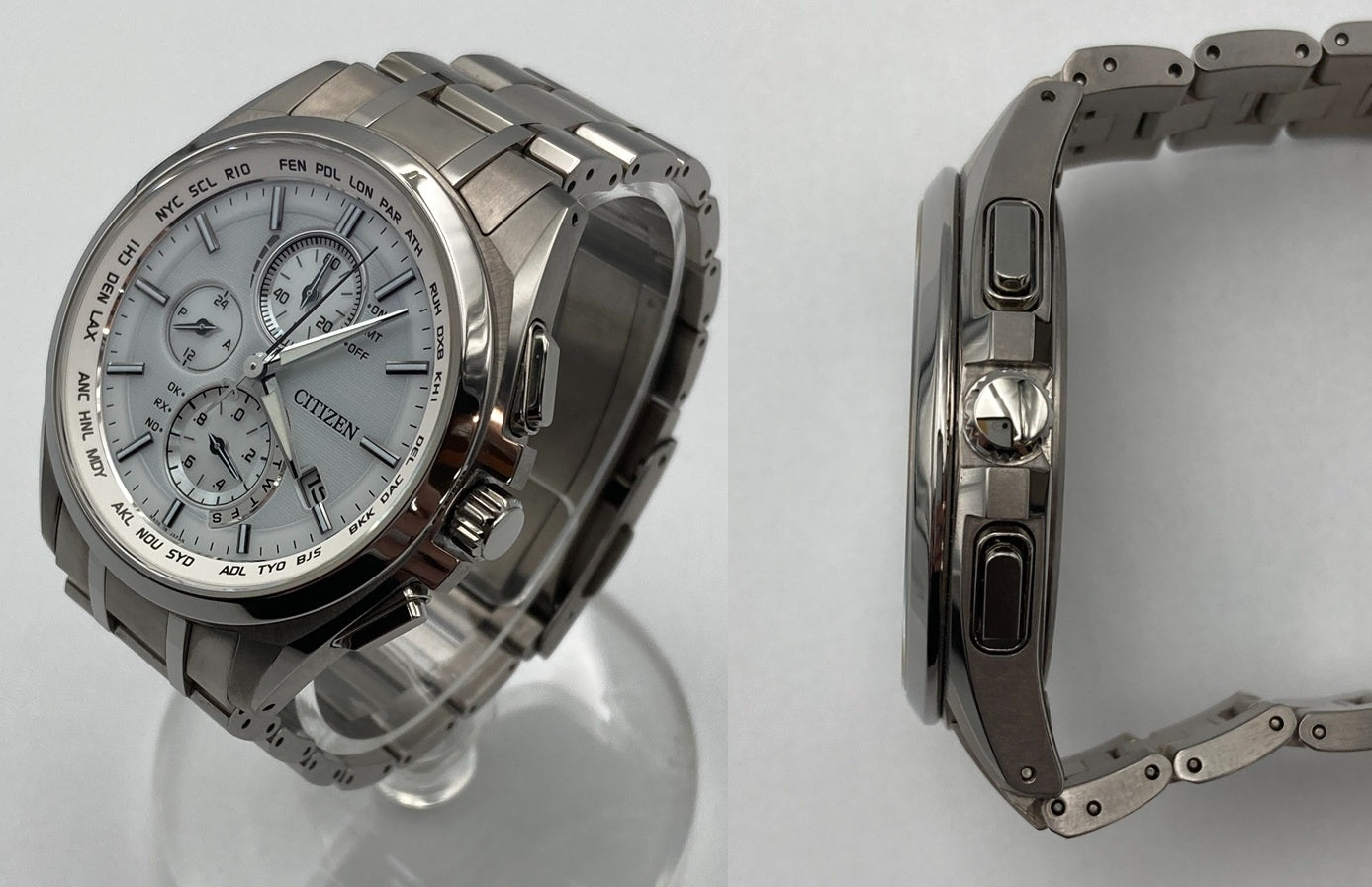 CITIZEN ATTESA シチズン アテッサ エコドライブ 電波時計 腕時計 ダイレクトフライト AT8040-57A 中古 D4