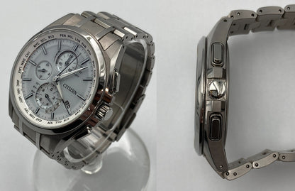 CITIZEN ATTESA シチズン アテッサ エコドライブ 電波時計 腕時計 ダイレクトフライト AT8040-57A 中古 D4