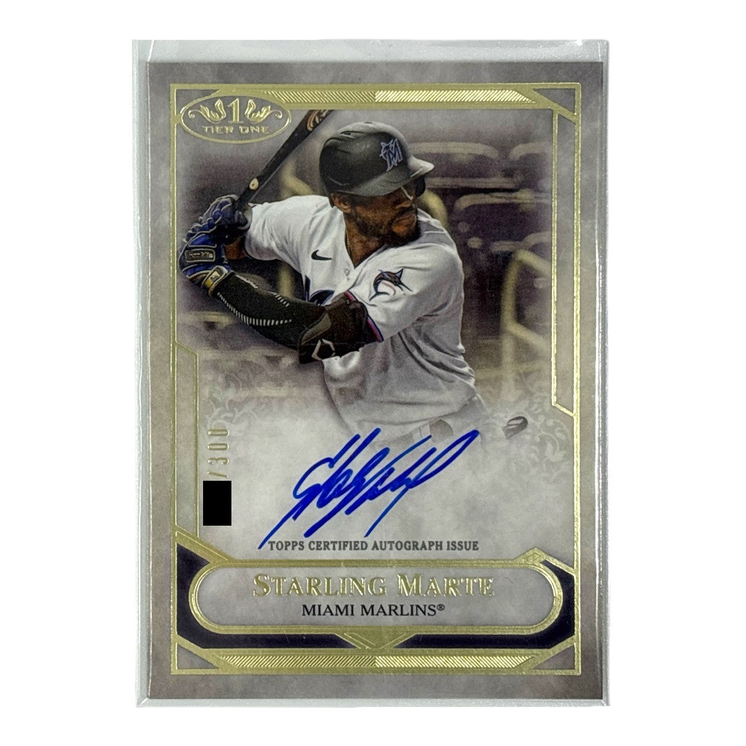 TOPPS MLBカード TIER ONE STARLING MARTE MIAMI MARLINS /300 #T1TA-SM 中古 IT1