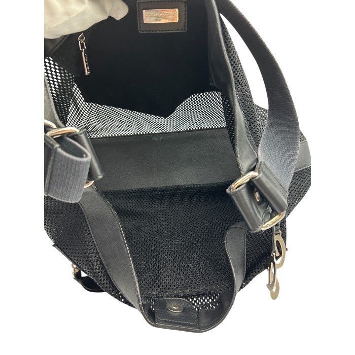 DOLCE＆GABBANA ドルチェ＆ガッバーナ メッシュ ショルダー バッグ 鞄 肩掛け レザー メンズ レディース 中古 W４