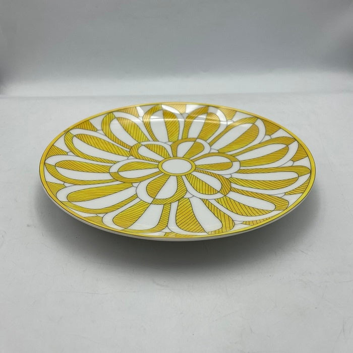 エルメス ソレイユ ドゥ エルメス デザートプレート No.2 ペア 046107P  皿 21cm ケーキ 幾何学模様 中古 R4