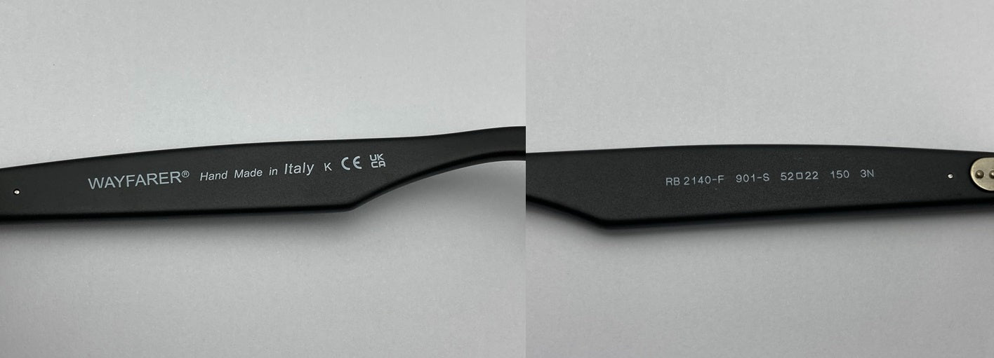 RayBan WAYFARER レイバン ウェイファーラー フルフィットモデル サングラス RB2140-F 901-S サイズ52 中古 D4