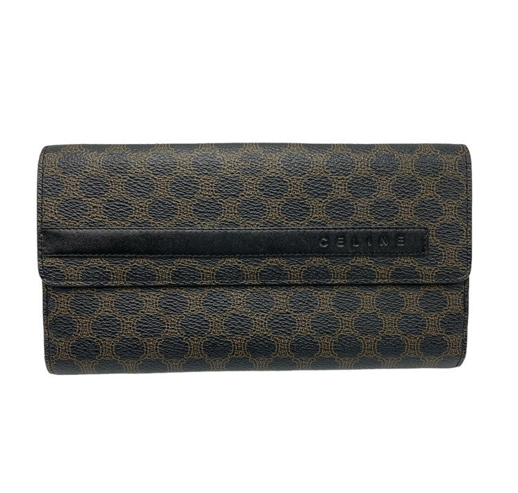 CELINE セリーヌ マカダム Wホック 長財布 中古 D4