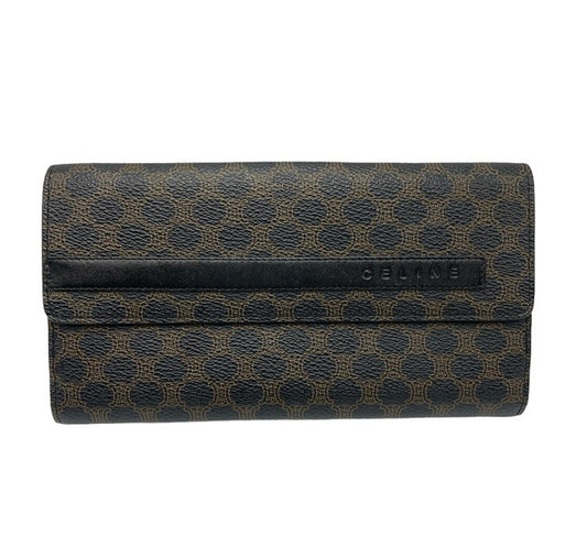 CELINE セリーヌ マカダム Wホック 長財布 中古 D4