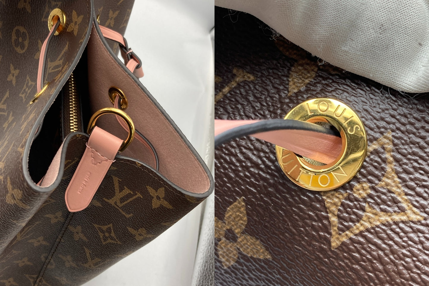 LOUIS VUITTON ルイヴィトン モノグラム ネオノエ M44022 ローズプードル 中古 D4