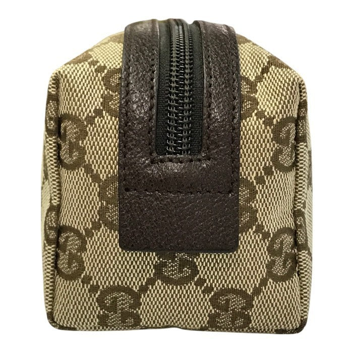 GUCCI グッチ GGキャンバス コスメポーチ レディース 化粧ポーチ 小物入れ ブラウン 29596 中古 T1